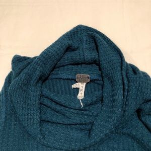 Dark teal free people boho sweater